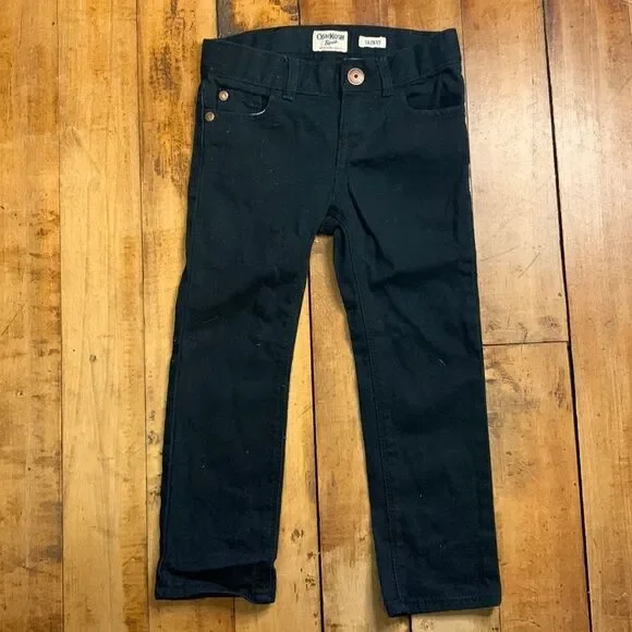 Oshkosh jeans 3T black skinny jeans adjustable waist cotton spring neutral - Picture 1 of 5